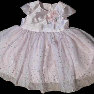 Elegant Pink Floral Kids Formal Dress